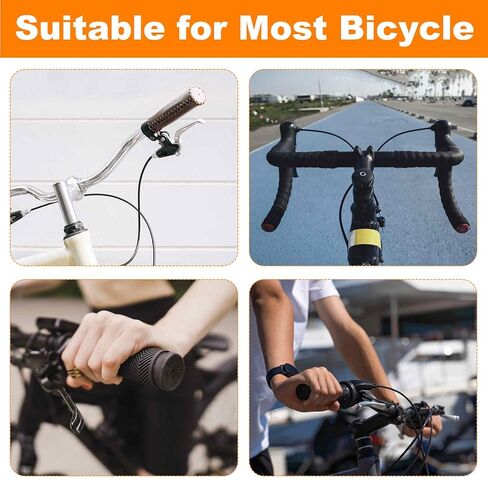 HARFINGTON 2 Pair Bike Handlebar End Plugs Aluminum Bar End Caps 24-35mm Adjustment Expanding Locking with Screw for MTB Road BMX Fixed Gear Bike, Black in Saudi Arabia