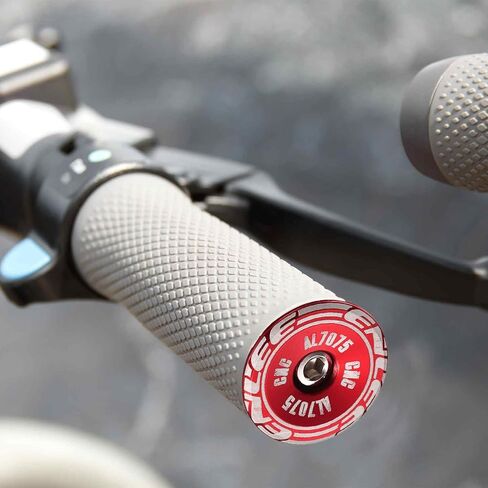 HARFINGTON 2 Pair Bike Handlebar End Plugs Aluminum Bar End Caps 24-35mm Adjustment Expanding Locking with Screw for MTB Road BMX Fixed Gear Bike, Black in Saudi Arabia
