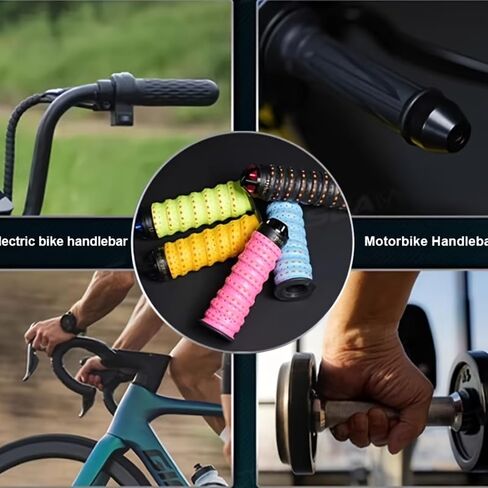 2-Pack Bicycle Handlebar Tape,Non-Slip Cycling Grip Wrap with Bar End Plugs,for Road Bike Comfort and Shock Absorption in Saudi Arabia