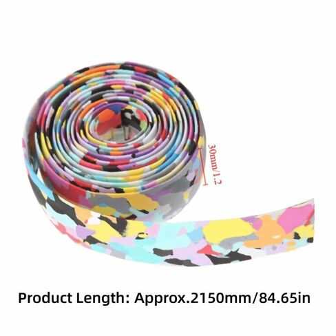 Tape with End Plugs – Soft EVA Shock-Absorbing Bicycle Bar Tape for Road, Mountain & BMX Bikes, Comfortable Grip Wrap (Colorful, 2150x30mm)‌ in Kuwait
