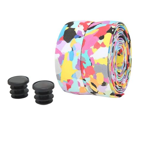 Tape with End Plugs – Soft EVA Shock-Absorbing Bicycle Bar Tape for Road, Mountain & BMX Bikes, Comfortable Grip Wrap (Colorful, 2150x30mm)‌ in Kuwait