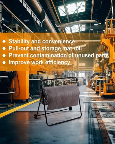 حامل بكرة حصيرة متنقل قابل للتعديل من بلولو مع عجلات وسادات ماصة للزيت، حامل حصيرة محمول، ملحقات عربة المرافق لمصنع مرآب ورشة العمل، سهل الحركة (نمط قابل للتعديل) in Kuwait