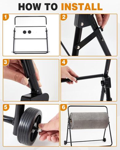 حامل بكرة حصيرة متنقل قابل للتعديل من بلولو مع عجلات وسادات ماصة للزيت، حامل حصيرة محمول، ملحقات عربة المرافق لمصنع مرآب ورشة العمل، سهل الحركة (نمط قابل للتعديل) in Kuwait