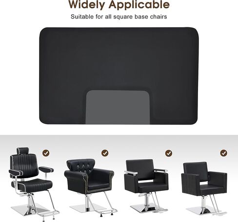 سجادة أرضية صالون الحلاقة مقاس 3 × 5 أقدام من BarberPub مضادة للتعب، سجادة أرضية كرسي الحلاقة لمصفف الشعر مستطيلة بسمك 1/2 بوصة 0040 أسود in Kuwait