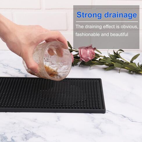 10 Pack 6 x 12 Inch Rubber Bar Mats, 12" x 6" Black Bar Service Mat for Countertop, Bartending, Efficient and Stylish Solution for Every Bartending Need,by KUKLIPJIM in Saudi Arabia