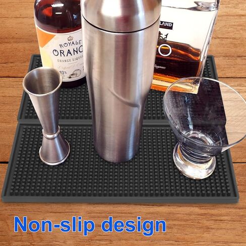 10 Pack 6 x 12 Inch Rubber Bar Mats, 12" x 6" Black Bar Service Mat for Countertop, Bartending, Efficient and Stylish Solution for Every Bartending Need,by KUKLIPJIM in Saudi Arabia