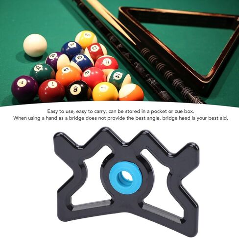 Fockety Pool Billiard Cue Bridge Head, Sturdy Plastic Custom Height Pool Cue Accessory Non Slip Easy Installation and Disassembly Billiards Bridge Head for Most Billiard Cues in Saudi Arabia