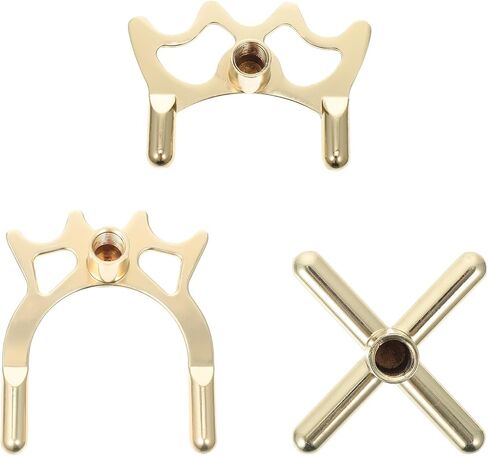 3pcs Metal Snooker Pool Bridge Heads Set with Cross, Low and High Forks, Rust-Proof Professional Billiard Accessories for Game Room and Table Play in Saudi Arabia