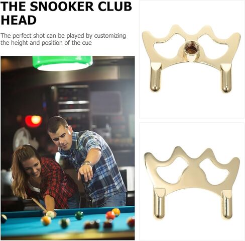 3pcs Metal Snooker Pool Bridge Heads Set with Cross, Low and High Forks, Rust-Proof Professional Billiard Accessories for Game Room and Table Play in Saudi Arabia