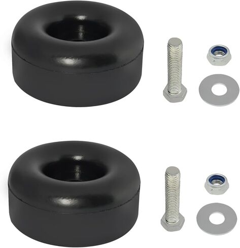 Heavy Duty Rubber Anti Vibration Feet Pads for Generators, Pressure Washers, Air Compressors, Round Rubber Bumper, 1 X 2.5 in Vibration Dampeners with Screw Kits (2 Pack) in Kuwait