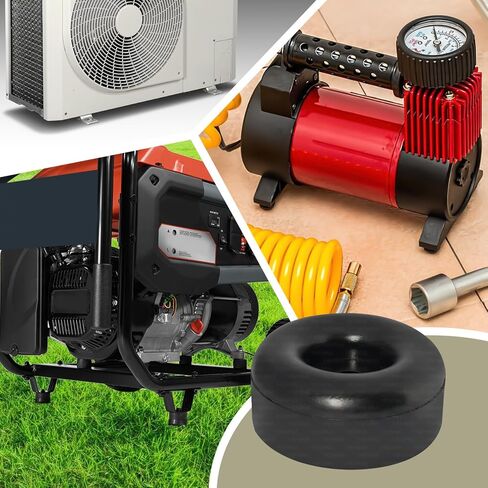 Heavy Duty Rubber Anti Vibration Feet Pads for Generators, Pressure Washers, Air Compressors, Round Rubber Bumper, 1 X 2.5 in Vibration Dampeners with Screw Kits (2 Pack) in Kuwait