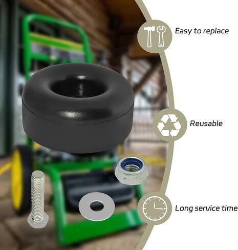 Heavy Duty Rubber Anti Vibration Feet Pads for Generators, Pressure Washers, Air Compressors, Round Rubber Bumper, 1 X 2.5 in Vibration Dampeners with Screw Kits (2 Pack) in Kuwait