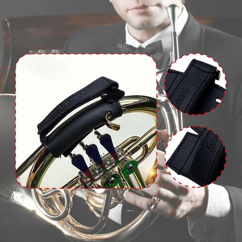 French Horn Hand Guard Universal Non-Slip PU Leather Cover Protector 14.96x5.31 inch for Exercise Practice Performance in Saudi Arabia
