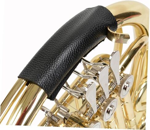 Totority French Horn وسادة احتكاك واقية من جلد البقر واقي اليد غير قابل للانزلاق غطاء مقاوم للتآكل لممارسة أداء الموسيقى، ملحقات أداة سهلة التركيب in Kuwait
