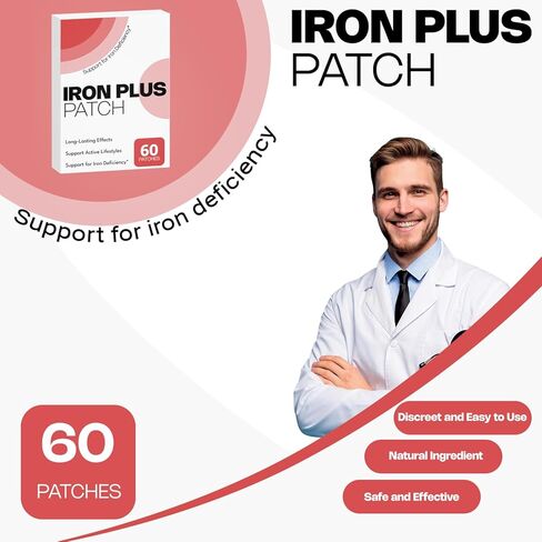 Iron Topical Patch – Easy to Use, 60 Days Supply – Sugar-Free, Latex-Free, Natural Alternative – Supports Daily Wellness & Vitality in Kuwait