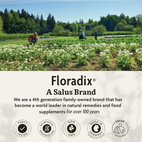 Salus Floradix Iron Kids - Liquid Iron & Vitamin Formula - Children's Supplement with C & B Vitamins - Vegan - Raspberry-Vanilla Flavor - 8.5 fl oz in Kuwait