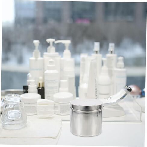 Gatuida 1pc Stainless Steel Unguent Storage Jar Iodine Resistant Dressing Container for Salons Lightweight Compact Design for Easy Carrying and Storage in Saudi Arabia