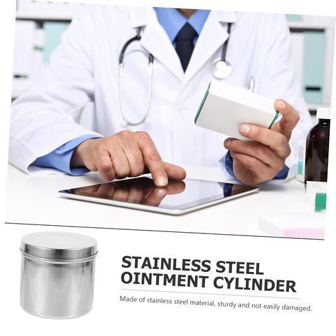 Gatuida 1pc Stainless Steel Unguent Storage Jar Iodine Resistant Dressing Container for Salons Lightweight Compact Design for Easy Carrying and Storage in Saudi Arabia