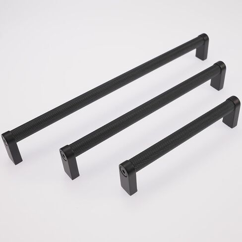 10 Pack 5 inch(128mm) Black Kitchen Cabinet Handles Knurled Cabinet Pulls Black Drawer Pulls Kitchen Cabinet Hardware Handles Dresser Handles in Kuwait