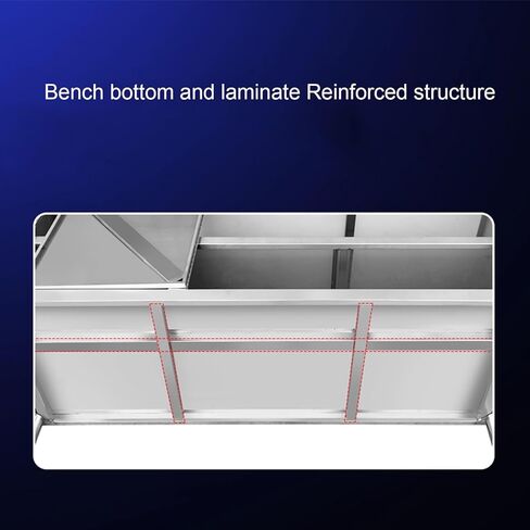 أسطح عمل المطبخ المصنوعة من الفولاذ المقاوم للصدأ، طاولات إعداد الباب المنزلق، طاولات إعداد المكونات الثقيلة وطاولات العمل (100 × 60 × 80 سم / 39.4 × 23.6 × 31.5) in Kuwait