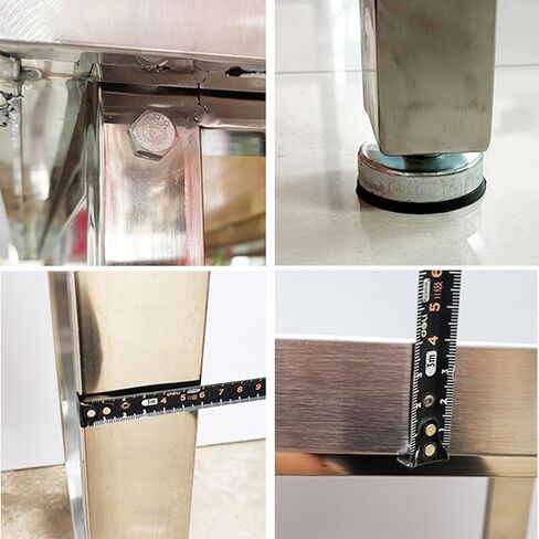 Stainless Steel Workbench with Adjustable Bottom Corner Heavy Duty Commercial Prep Table Thickened and Widened Column Rubber Feet in Saudi Arabia