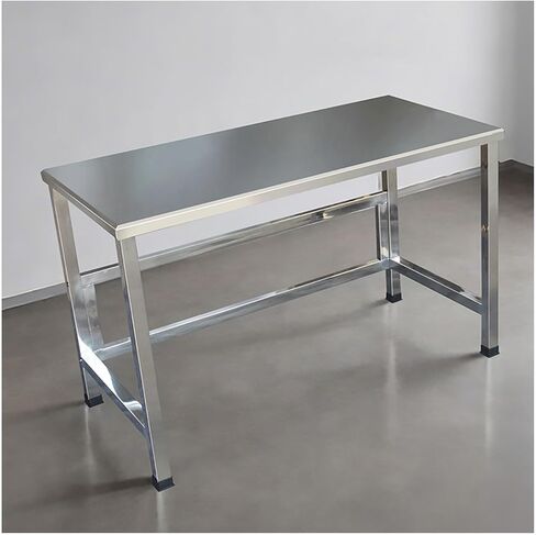 Thickened 304 Stainless Steel Work Table Beveled Edge Design Factory Warehouse Workbench Kitchen Preparation Table(31.5x23.6x30.7in) in Saudi Arabia