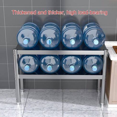 2-Tier Restaurant Kitchen Thickened Stainless Steel Work Table The Bottom of The Inverted Triangle Fixed Adjustable Feet(35.4x19.7x31.5in) in Saudi Arabia