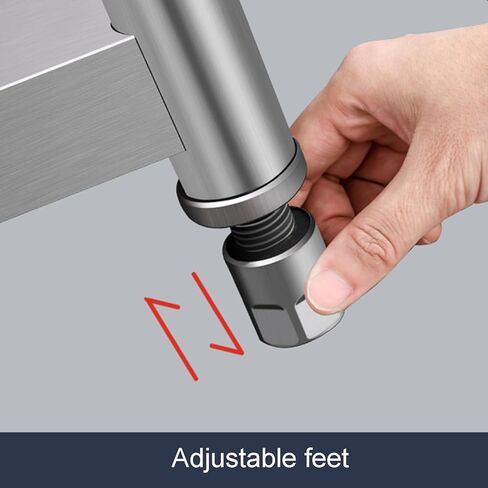 2-Tier Restaurant Kitchen Thickened Stainless Steel Work Table The Bottom of The Inverted Triangle Fixed Adjustable Feet(35.4x19.7x31.5in) in Saudi Arabia