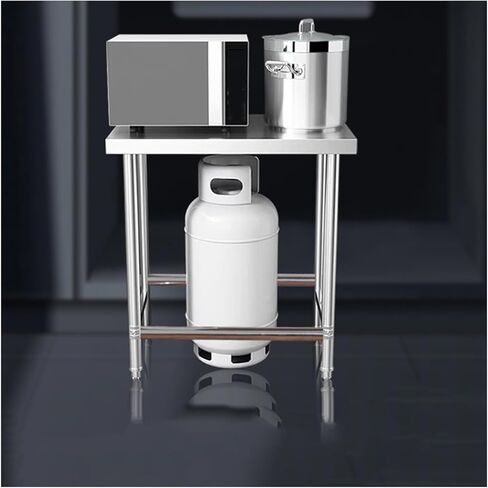 Thickened Stainless Steel Work Table Kitchen Work Tables Heavy Duty Metal Workbench with Adjustable Table Legs(60x40x80cm/23.6x15.7x31.5) in Saudi Arabia