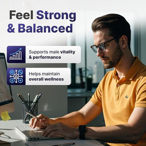 DIM للرجال 350 ملغ عالي الفعالية مع BioPerine® ومستخلص البروكلي - 455 ملغ مركب إجمالي لتوازن الإستروجين وتحسين الهرمونات، مكمل DIM المتقدم للرجال، تركيبة امتصاص نظيفة، 60 كبسولة in Kuwait