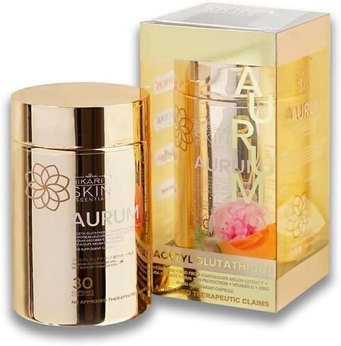 Aurum Hikari Premium Glutathione and Skin Support Formulation, 30 Capsules in Saudi Arabia