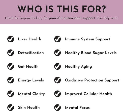 JUST INGREDIENTS Glutathione Complex – 60-Capsule Supplement with Liposomal, S-Acetyl-L-Glutathione & CoreBiome® Tributyrin – Supports Antioxidant Defense, Detoxification & Cellular Health* in Kuwait