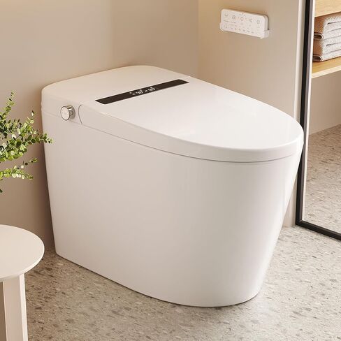 DeerValley Smart Bidet Toilet with Bidet Built in - Powerful Auto Flush, Auto Open/Close Lid, Heated Seat & Instant Warm Water Bidet, LED Display, Deodorization, 12" Rough-In, DV-1S0159-V3 in Kuwait