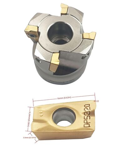 2inch R8-FMB22 Face Mill Arbor with BAP400R 50-22-4T Face Milling Holder Shell Cutter and 10pcs Golden APMT1604 Inserts 3/4in Round Shank Boring Bar with 12pcs Blue APMT1604 Inserts in Kuwait