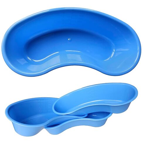 صينية حوض بلاستيكية زرقاء من AMZ Medical Supply، صينية أدوات صغيرة سعة 500 مل مع علامات قياس، وعاء PP متين، حاوية خفيفة الوزن مع حواف مشقوقة لسهولة التعامل، عبوة من 50 قطعة in Saudi Arabia