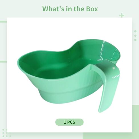 حوض إميسيس لكبار السن، كوب غسول الفم قابل لإعادة الاستخدام بمقبض، حاوية للعناية بالفم مقاومة للانسكاب، حجم 31.75 أونصة (900 مل)، مريح وسهل الاستخدام للمرضى طريح الفراش in Kuwait