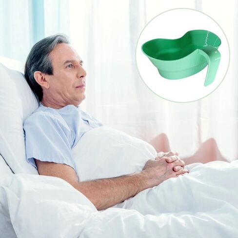 حوض إميسيس لكبار السن، كوب غسول الفم قابل لإعادة الاستخدام بمقبض، حاوية للعناية بالفم مقاومة للانسكاب، حجم 31.75 أونصة (900 مل)، مريح وسهل الاستخدام للمرضى طريح الفراش in Kuwait