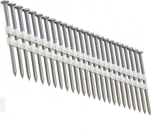21 Degree Framing Nails 3 In. x .119 Gauge | Full Round Head Smooth Shank High-Strength Painted | Compatible with Metabo Framing Nail Guns | Contractor Grade, 500 Count in Kuwait