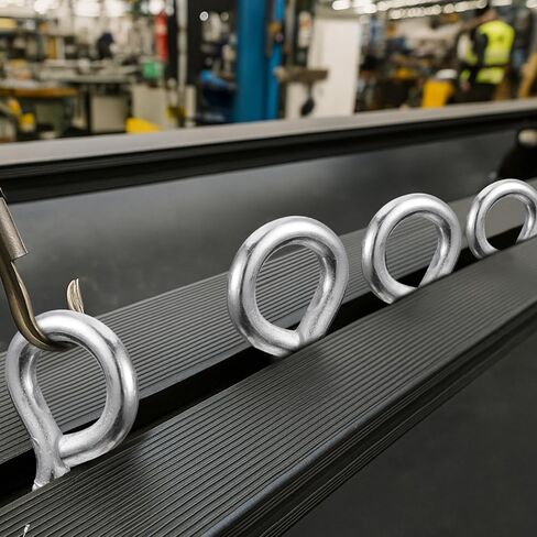 40 Pack Eye Bolts with Nuts 1/4-20 x 2-1/2-Inch Galvanized Steel Eyebolts Eye Hooks Screws for Hanging or Securing Cables Silver DIY Furniture Swing Outdoor Use in Kuwait