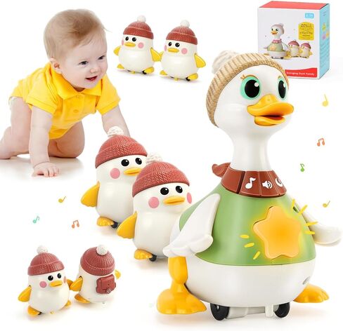 لعبة Ketiee Dancing Duck For Baby 6-36 أشهر: لعبة مزرعة بالبط للرضيع للرضع وقت بطن ، وألعاب البطة المتأرجحة مع الموسيقى والضوء للأطفال الصغار في وقت مبكر ، والهدايا الوحيدة عيد ميلاد عيد الميلاد-الوحدة الموثوق بها in Kuwait