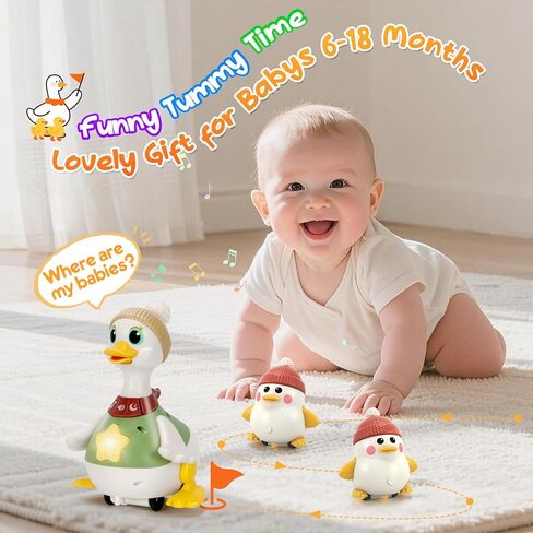 لعبة Ketiee Dancing Duck For Baby 6-36 أشهر: لعبة مزرعة بالبط للرضيع للرضع وقت بطن ، وألعاب البطة المتأرجحة مع الموسيقى والضوء للأطفال الصغار في وقت مبكر ، والهدايا الوحيدة عيد ميلاد عيد الميلاد-الوحدة الموثوق بها in Kuwait