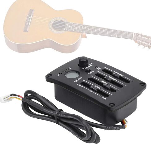 معادل EQ لاقط صوتي، التقاطات جيتار صوتي 4 نطاقات معادل EQ Preamps Piezo Pickup نظام موالف لوني ملحقات أدوات صوتية SE‑4N in Saudi Arabia