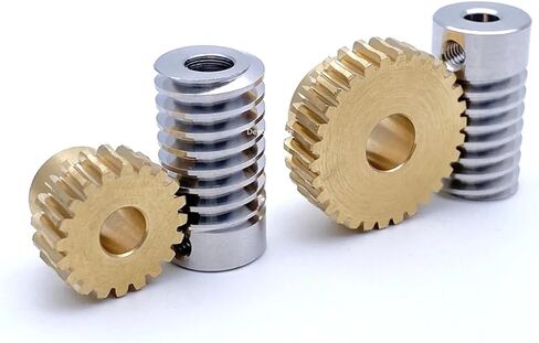 0.8M 304 Stainless Steel Worm Brass Gear Turbine Worm Gear Set 1:20/30/40/50/60 Teeth Industrial Accessories 1set (Color : Worm 5mm, Size : 60 Teeth-8mm) in Kuwait