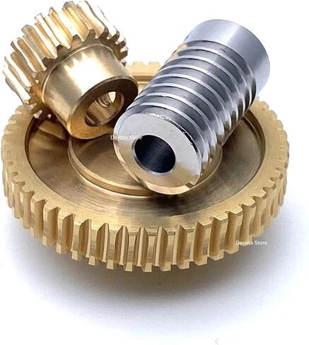 0.8M 304 Stainless Steel Worm Brass Gear Turbine Worm Gear Set 1:20/30/40/50/60 Teeth Industrial Accessories 1set (Color : Worm 5mm, Size : 60 Teeth-8mm) in Kuwait