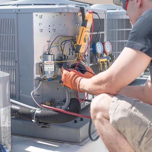 45+5uF 45/5 MFD ±6% 370V/440V CBB65B AC Capacitor, Dual Run Round Capacitor Replacement for HVAC Motor Start, Fan Start, Heat Pump, Condenser Straight Cool in Kuwait