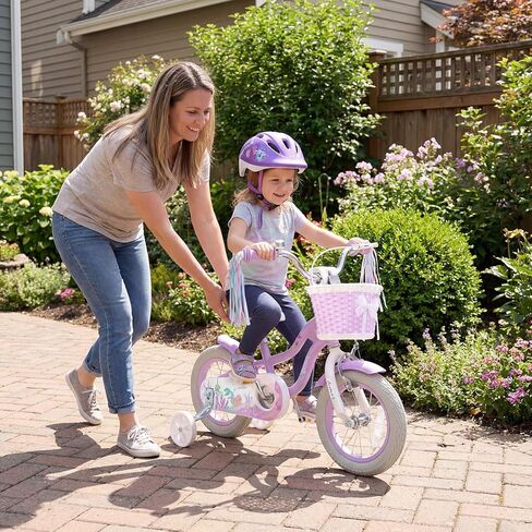 دراجة أطفال من BABY JOY، مقاس 12 بوصة و14 بوصة و16 بوصة و18 بوصة على شكل حورية البحر للفتيات من عمر 3 إلى 8 سنوات مع سلة، وعجلات تدريب، ومكابح لليدين والأكواب، ومقعد قابل للتعديل ومقود، ودراجة أطفال مقاس 20 بوصة مع مسند للأطفال بعمر 8 سنوات فما فوق in Saudi Arabia
