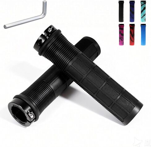 Bike Grips, Single Lock-on Bike Handlerbar Grips,Non-Slip-Rubber Hand Grip Comfortable Ergonomic,Replacement Bicycle Grips for Mountain,Ebike,BMX,Scooter and Wheel Chair in Saudi Arabia