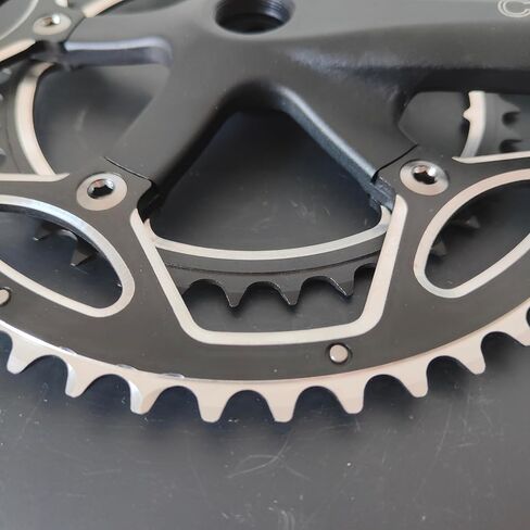CDHPOWER Double Chainring Crankset 53/39T 170mm Crankarm 130 BCD Crankset Square Taper for Mountain Road Bike Fixed Gear Bicycle in Saudi Arabia