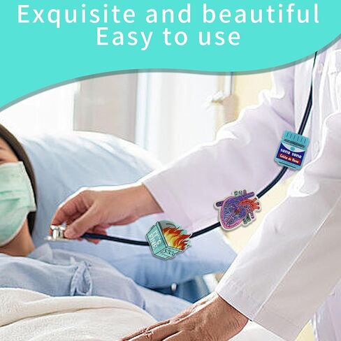 9 قطع من سحر سماعة الطبيب، إكسسوارات سماعة الطبيب للممرضات، سحر سماعة الطبيب الشخصية، زخارف سحرية فريدة من نوعها، علامة سماعة الطبيب، ملحقات سماعة الطبيب المتوافقة in Kuwait