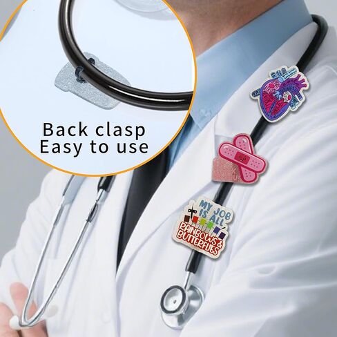 9 قطع من سحر سماعة الطبيب، إكسسوارات سماعة الطبيب للممرضات، سحر سماعة الطبيب الشخصية، زخارف سحرية فريدة من نوعها، علامة سماعة الطبيب، ملحقات سماعة الطبيب المتوافقة in Kuwait